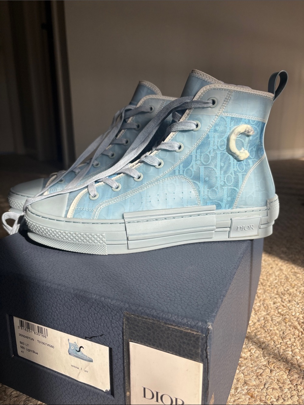 Dior B23 High Top Daniel Arsham sneakers. - Picture 2 of 10